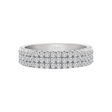 3 Row Pavé Moissanite Eternity Band