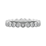 Filled Moissanite Eternity Ring