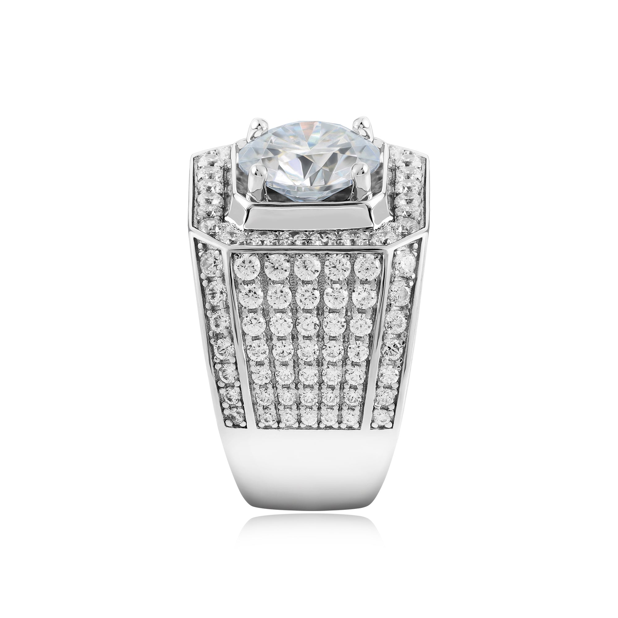 Men's Full Moissanite Diamond Ring