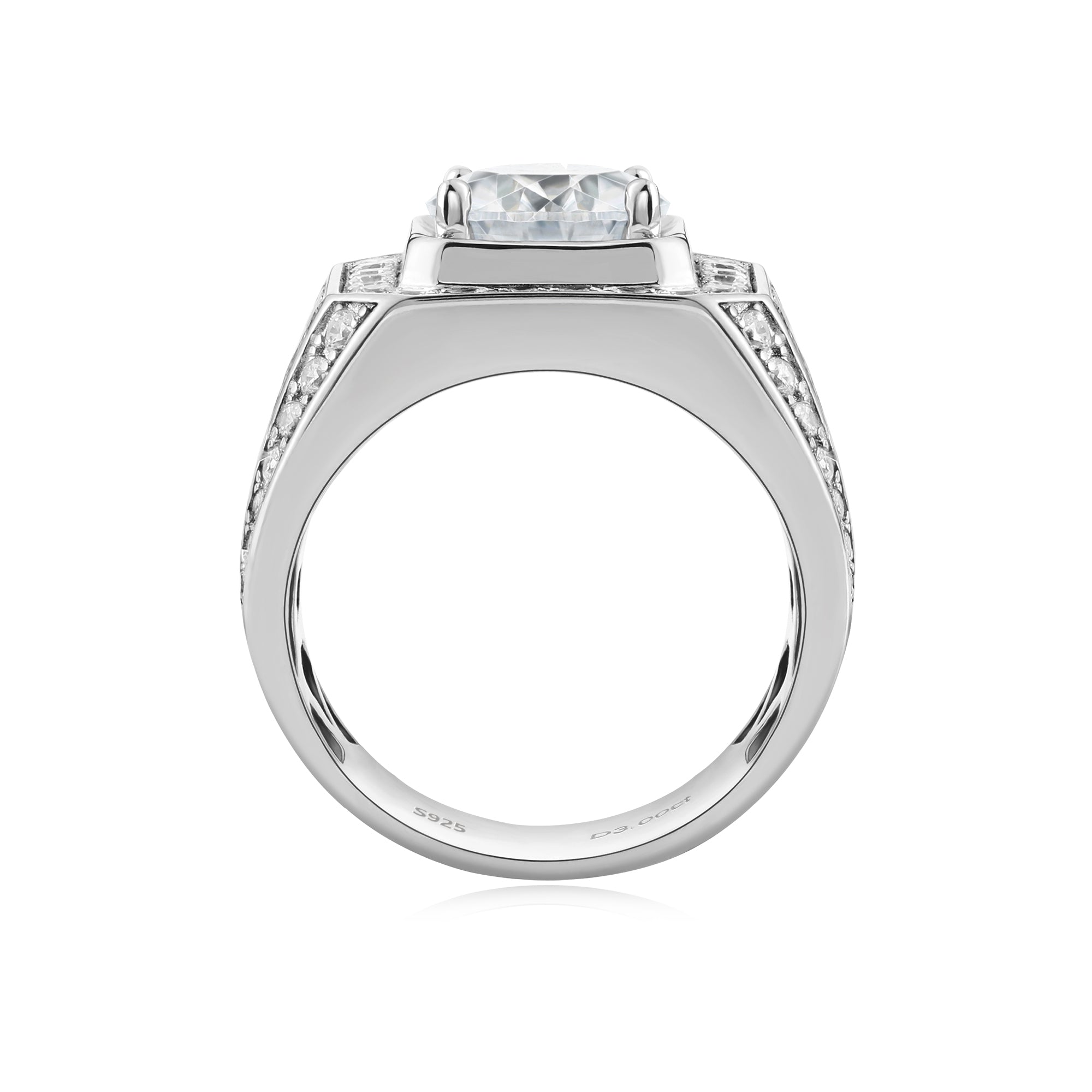 Men's Full Moissanite Diamond Ring