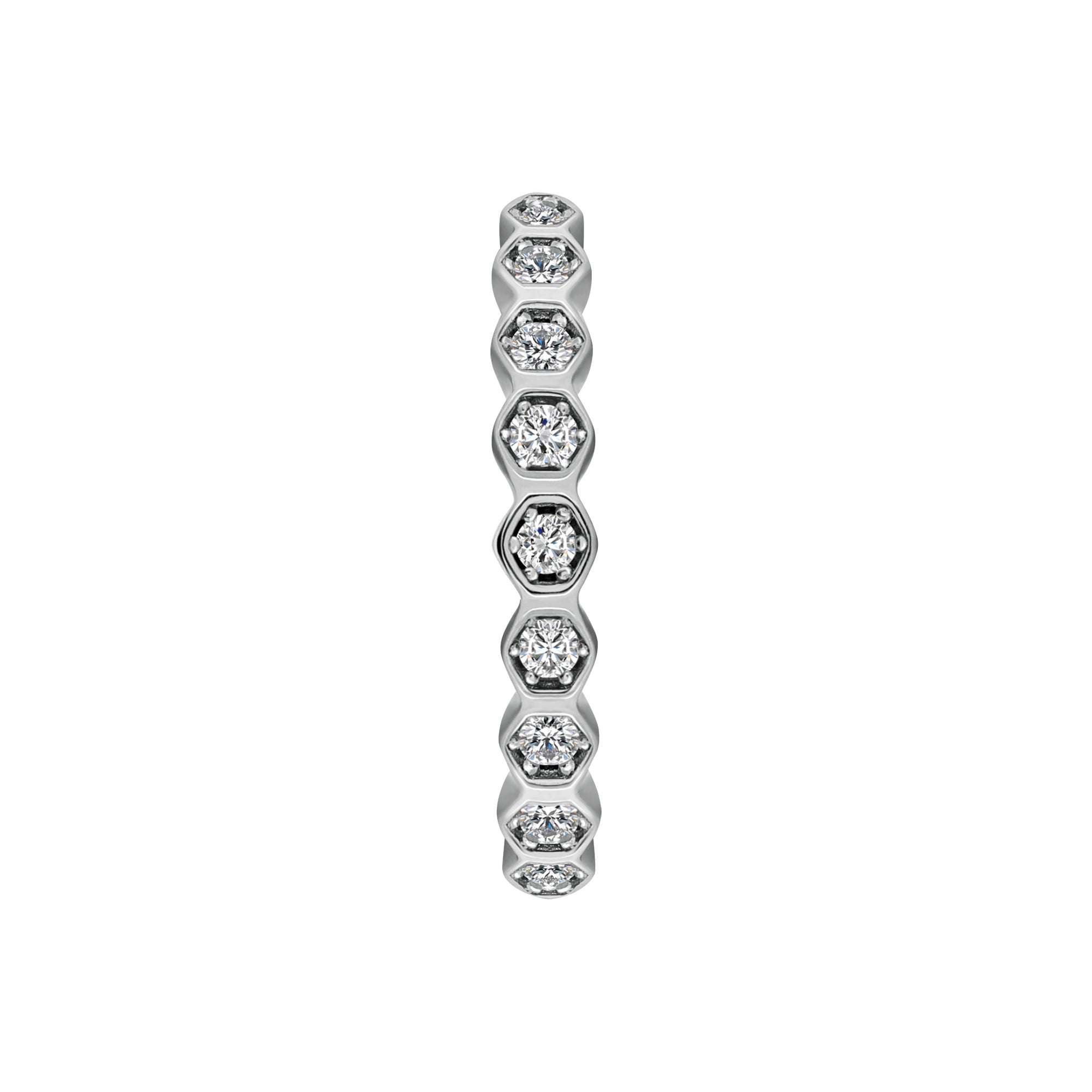 Filled Moissanite Eternity Ring