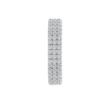 3 Row Pavé Moissanite Eternity Band