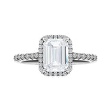 Emerald Cut Moissanite Ring